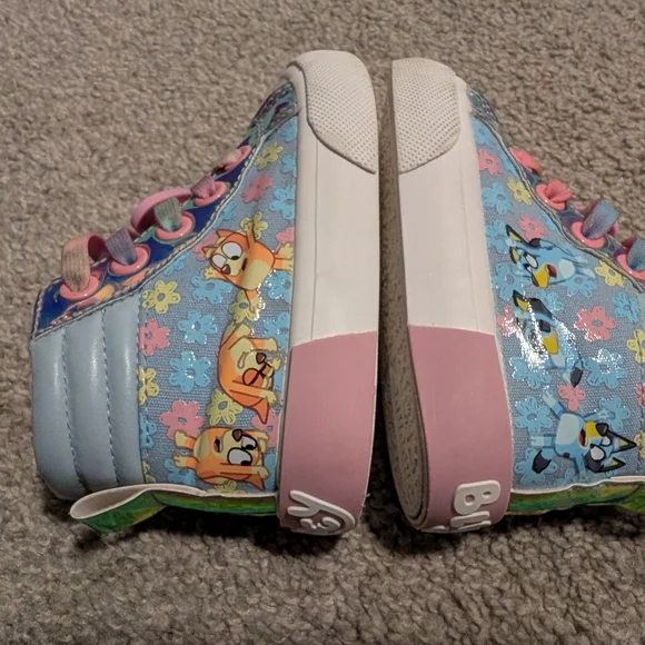 Bluey Kids High-Top Sneakers - Light Blue and Pink - Picture 7 of 11